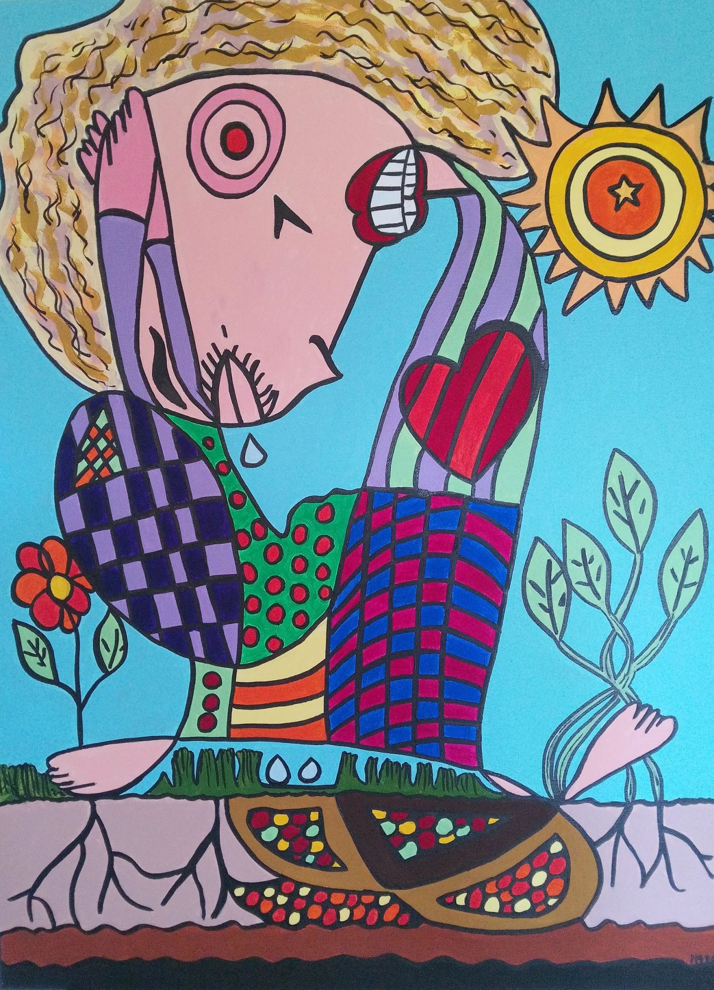 Heart in a Cage — Acrylique, CubismishArt, Unique art