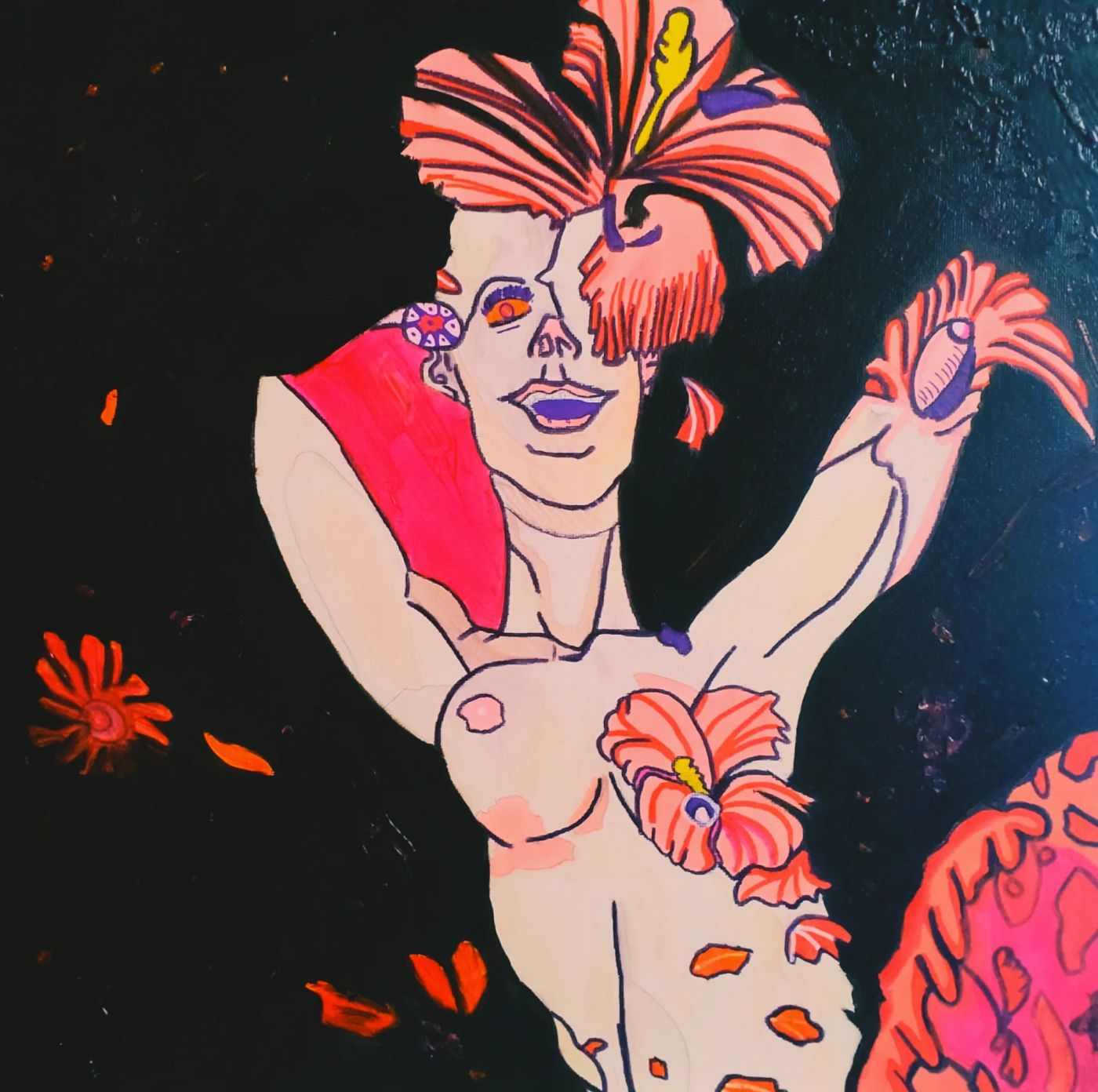 Esprit Fleuri — Huile, Crétart-Blast, Abstraction