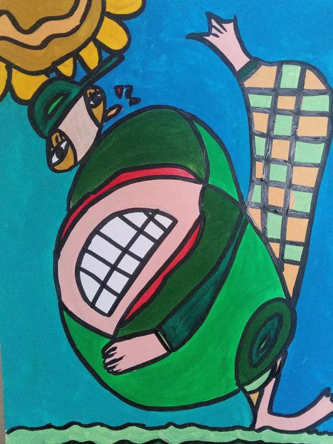 Frog — Acrylique, CubismishArt, Abstraction, Figuratif, Art contemporain