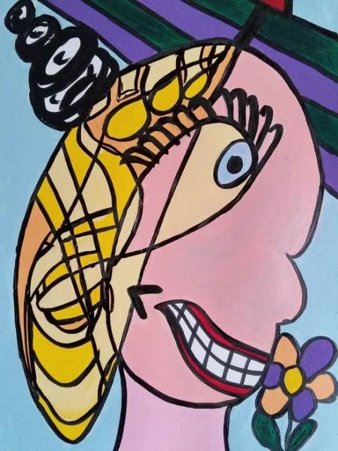Princess — Acrylique, 2026 — œuvre de CubismishArt, art Abstraction, Figuratif, Art contemporain