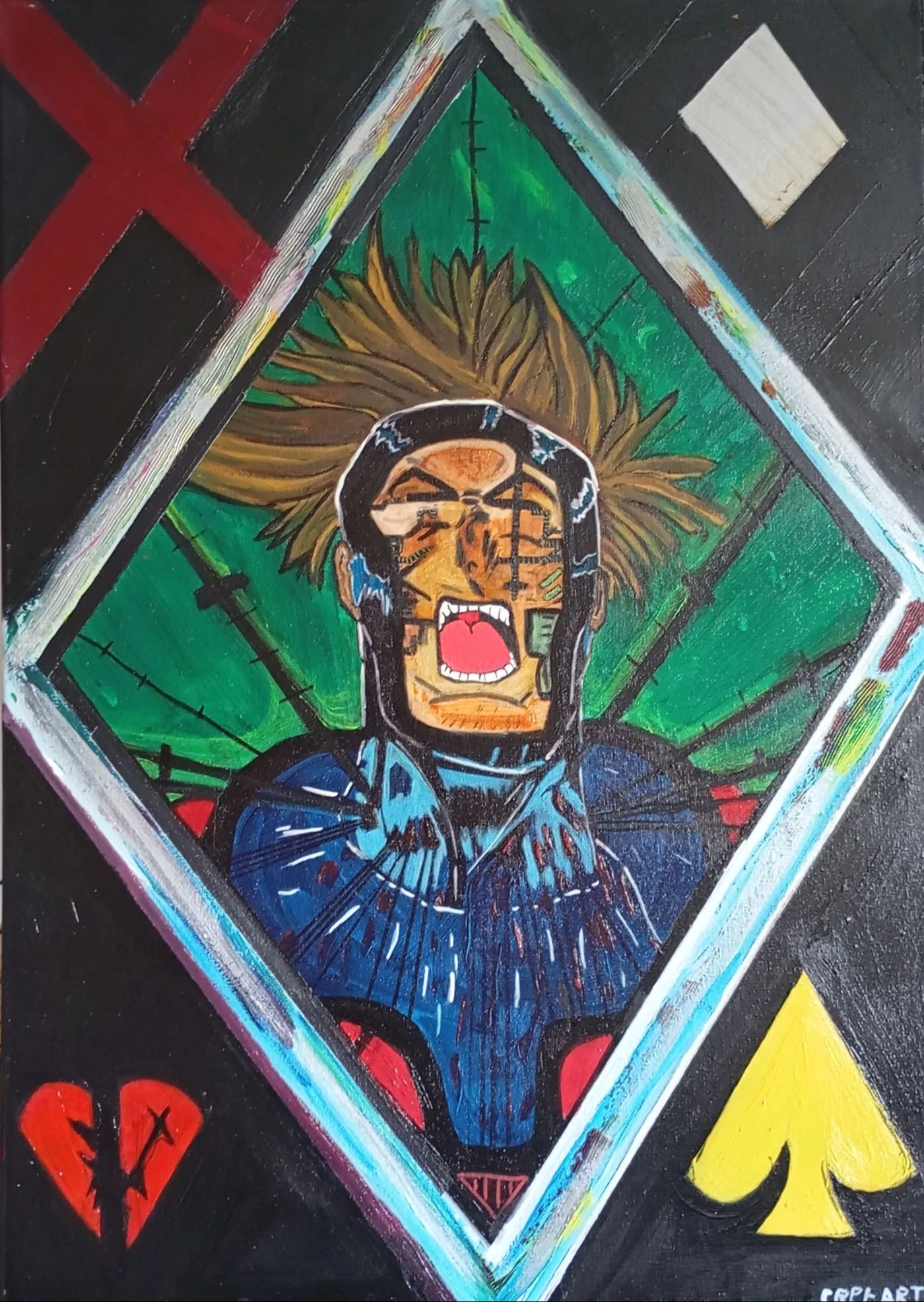 Carte de la Mort — Huile, Crétart-Blast, Abstraction