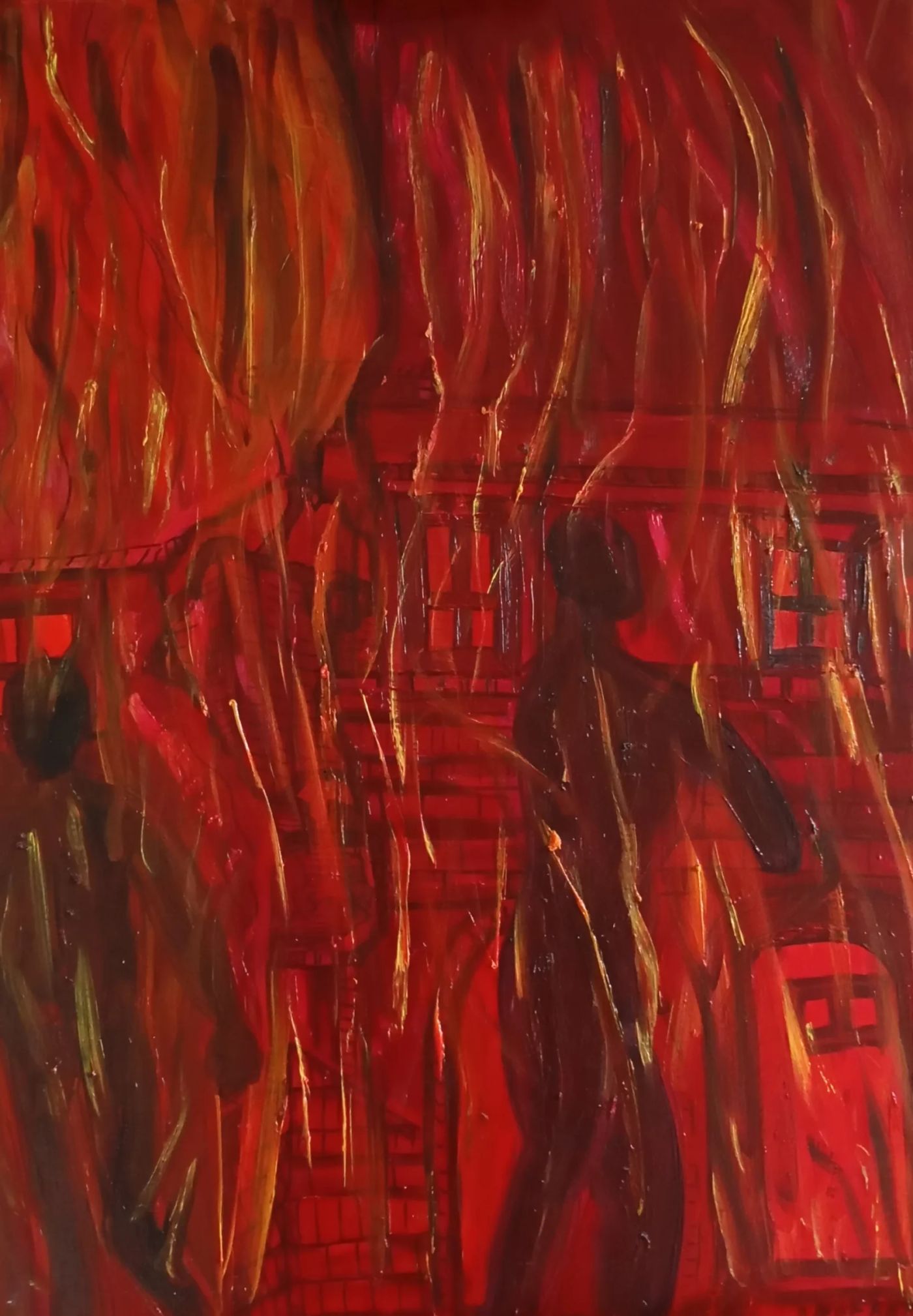 Cité en Feux — Huile, Crétart-Blast, Abstraction