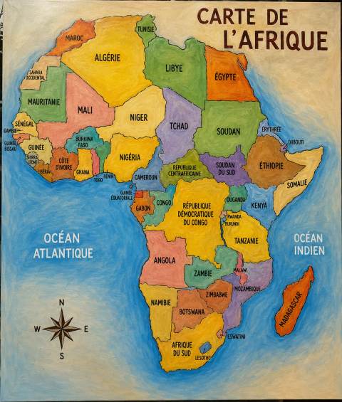 La carte de l'Afrique — S. SAGNA