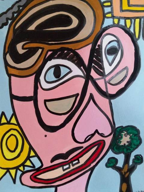 Dark Circles — Acrylique, 2026 — œuvre de CubismishArt, art Abstraction, Figuratif, Art contemporain