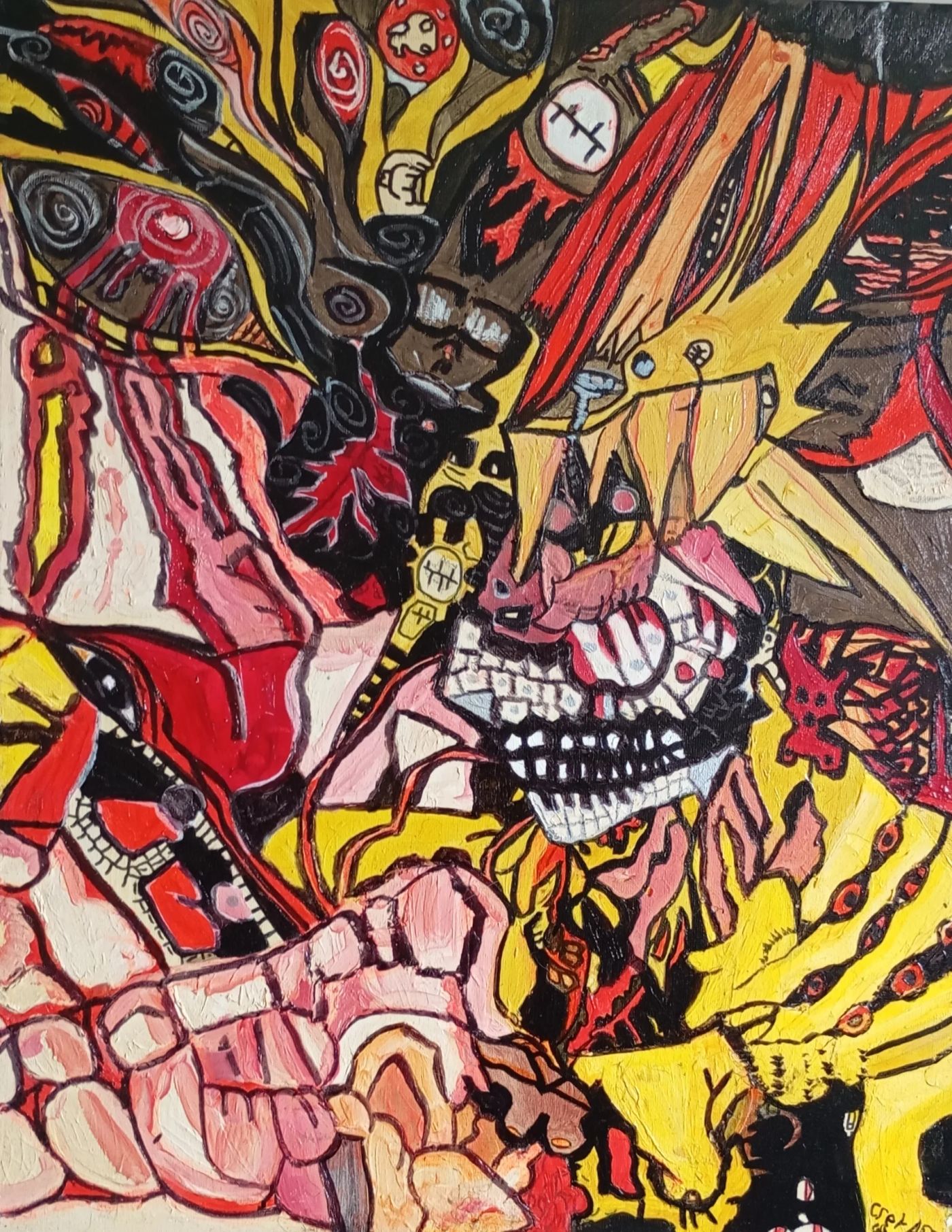 La destruction — Mixed media, Crétart-Blast, Abstraction