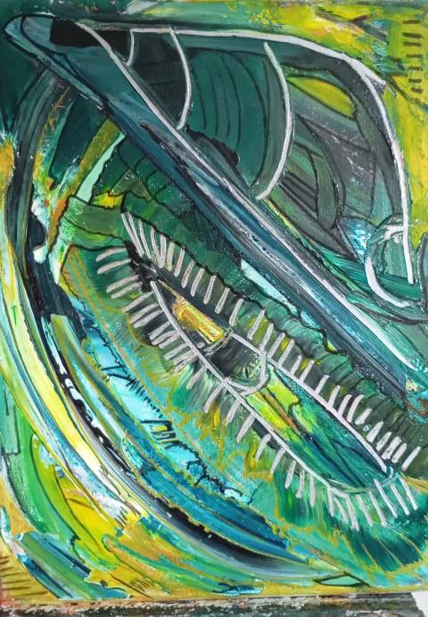 Regard des autres — Acrylique, 2022 — œuvre de Crétart-Blast, art Abstraction