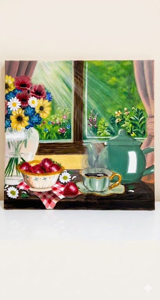 Douceur du matin — Acrylic sur canva — œuvre de Alae Salmi