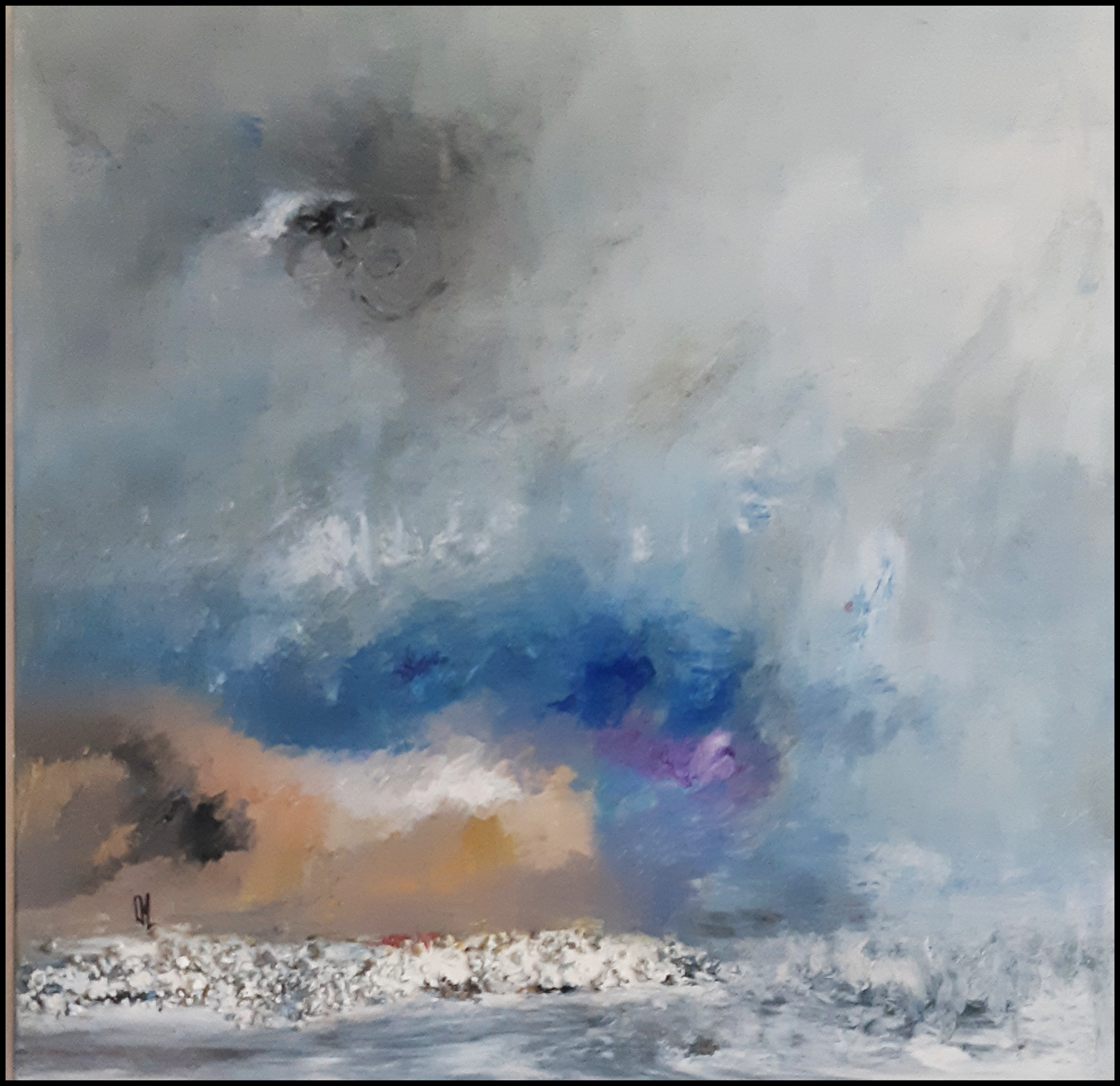 Quand le ciel se déchire — Acrylique sur toile, 2026 — œuvre de Mercier-Lutz Danièle