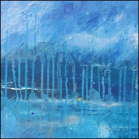 Les colonnes — Acrylique sur toile, 2026 — œuvre de Mercier-Lutz Danièle, art Expressionnisme abstrait