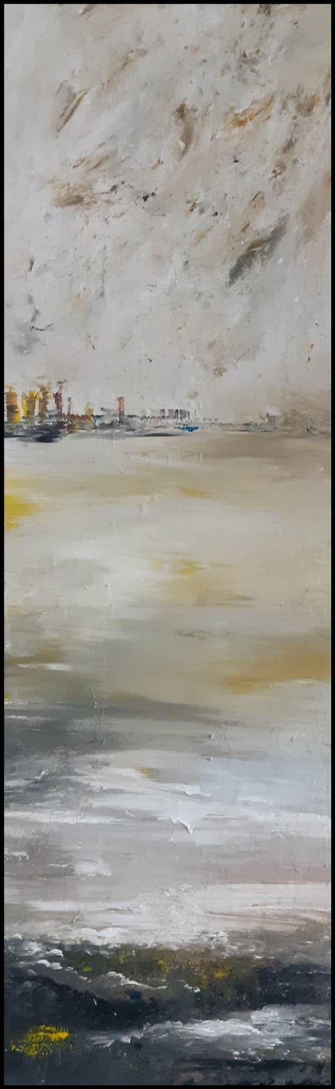 Agitation lointaine  — Acrylique sur toile, 2024 — œuvre de Mercier-Lutz Danièle, art Expressionnisme abstrait
