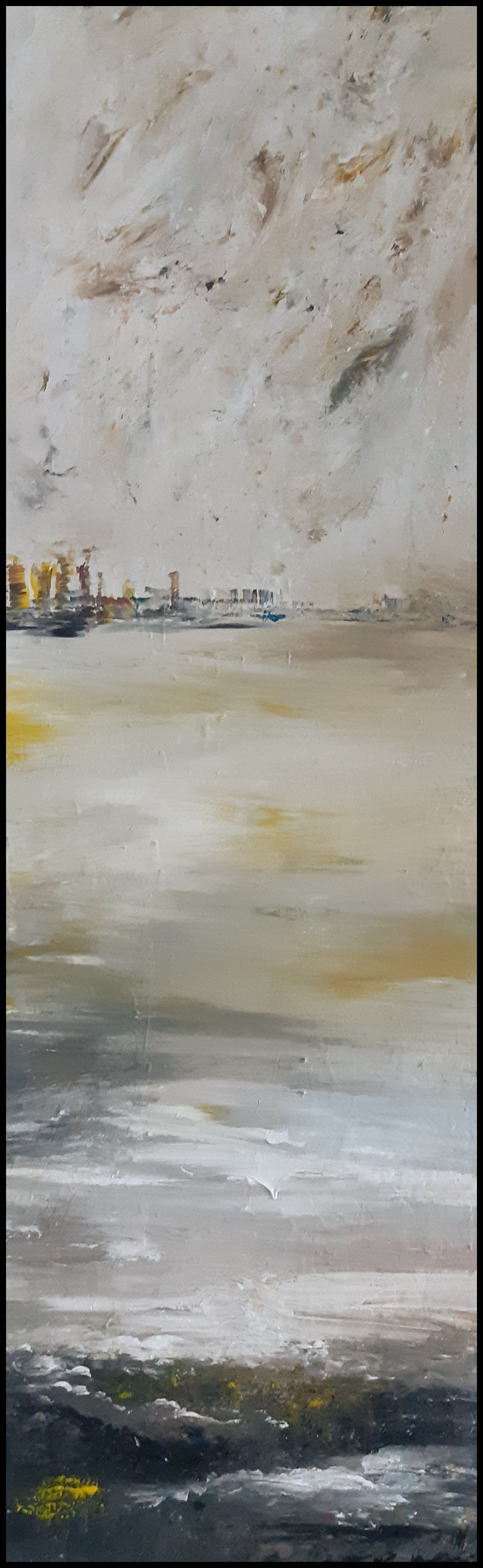 Agitation lointaine  — Acrylique sur toile, 2024 — œuvre de Mercier-Lutz Danièle