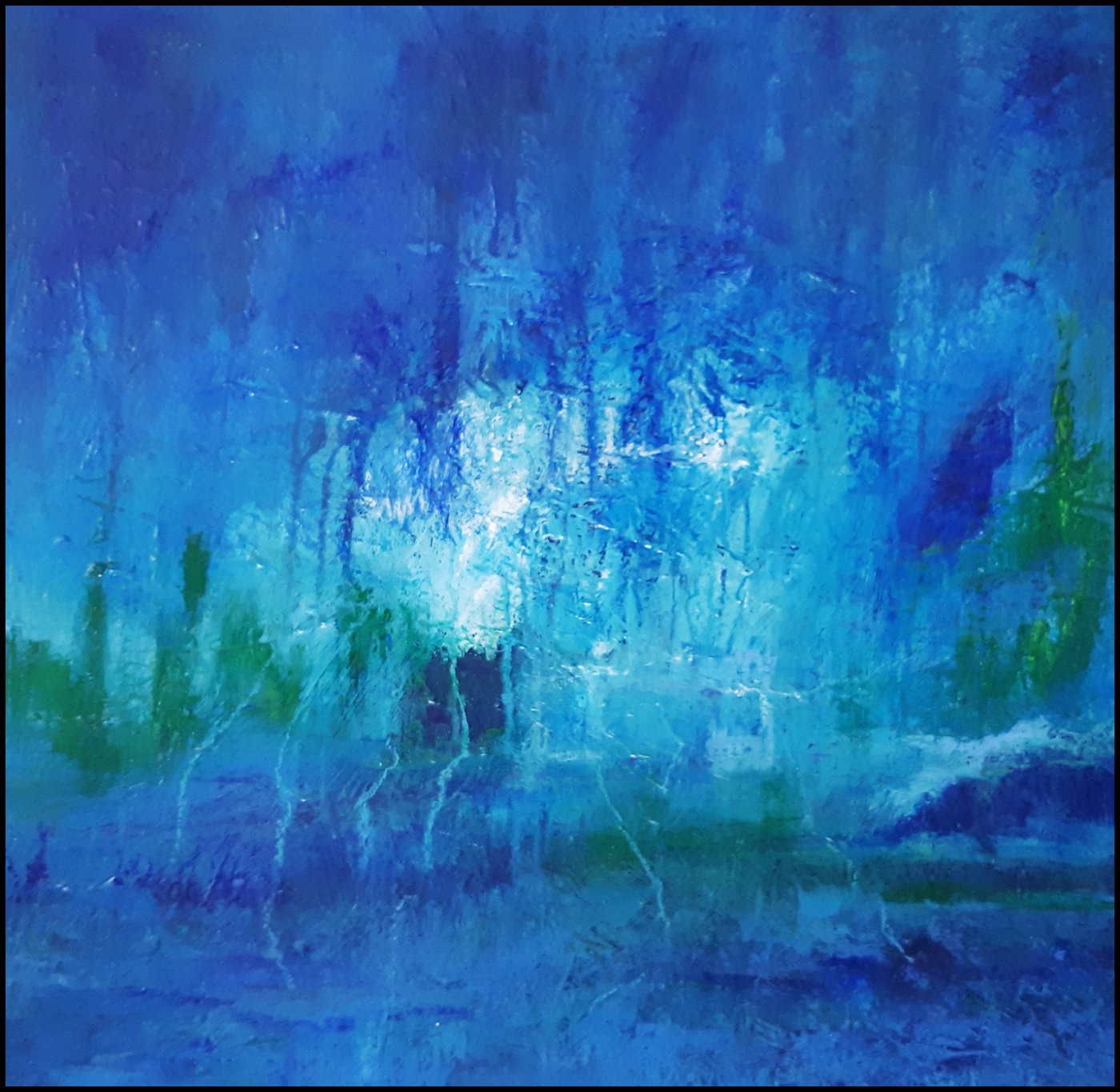 Trombes d'eau — Acrylique sur toile, 2026 — œuvre de Mercier-Lutz Danièle