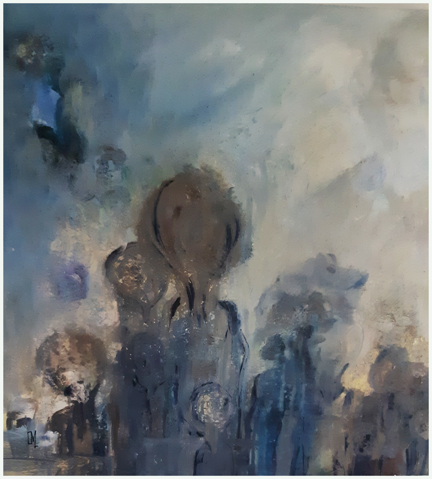 Présences fugitives — Acrylique sur toile, 2026 — œuvre de Mercier-Lutz Danièle