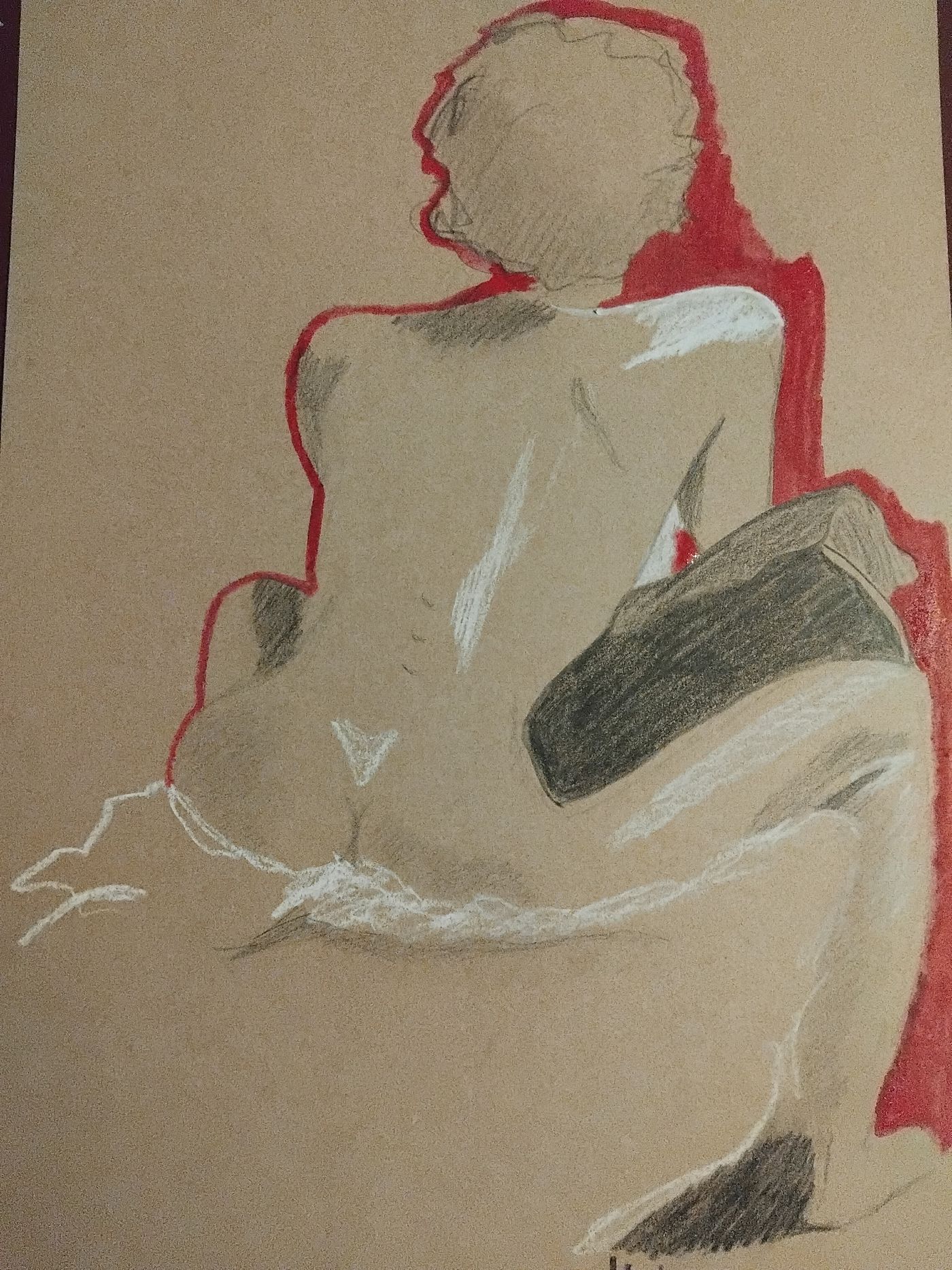 Mishqui 15 FéVrier (4) — Acrylique sur papier, Florence De martino, Portraitiste