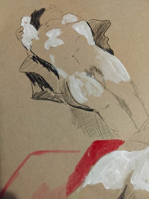 ThéO 29 Avril 26 (10) — Acrylique sur papier, 2026 — œuvre de Florence De martino, art Portraitiste