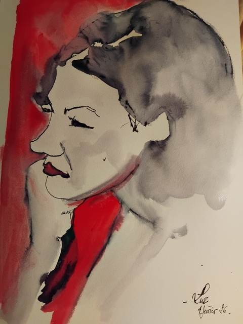 Luz 4 FéVrier (4) — Acrylique sur papier, 2026 — œuvre de Florence De martino, art Portraitiste
