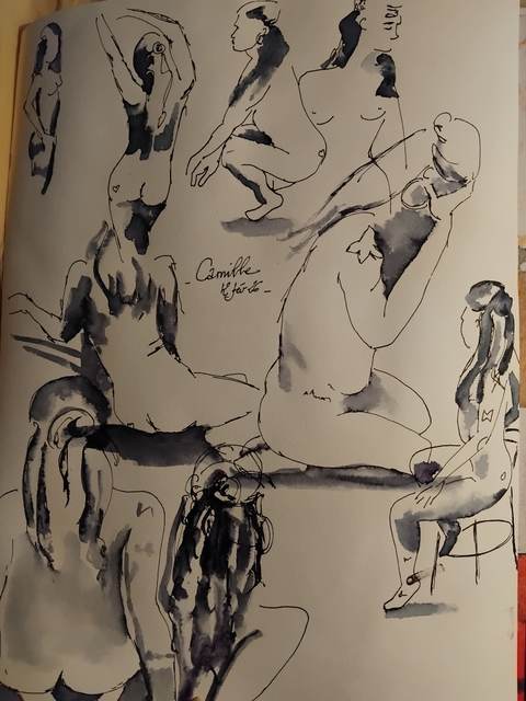Camille 12 FéVrier (2) — Acrylique sur papier, 2026 — œuvre de Florence De martino, art Portraitiste