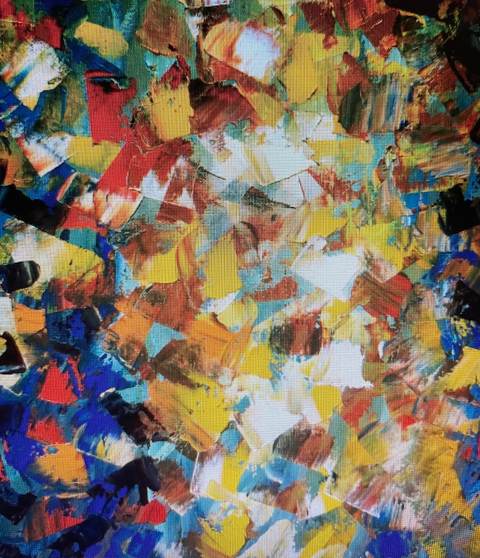 Toile 0009 — Huile sur toile — œuvre de Rougie, art Expressionnisme