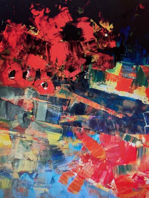 Toile 0010 — Huile sur toile — œuvre de Rougie, art Expressionnisme