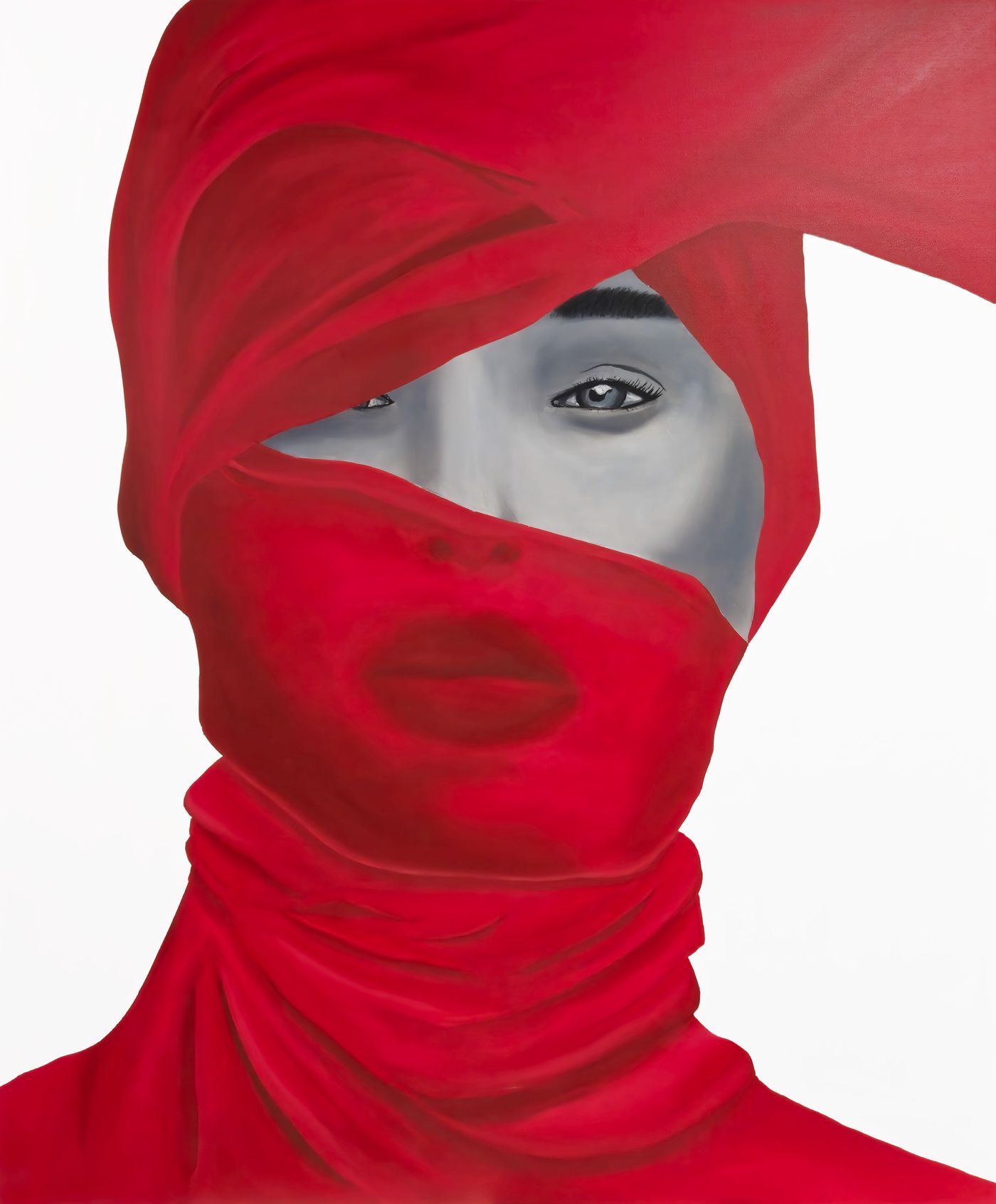 RED — oil on canvas — œuvre de MATTHIEU DEBANO