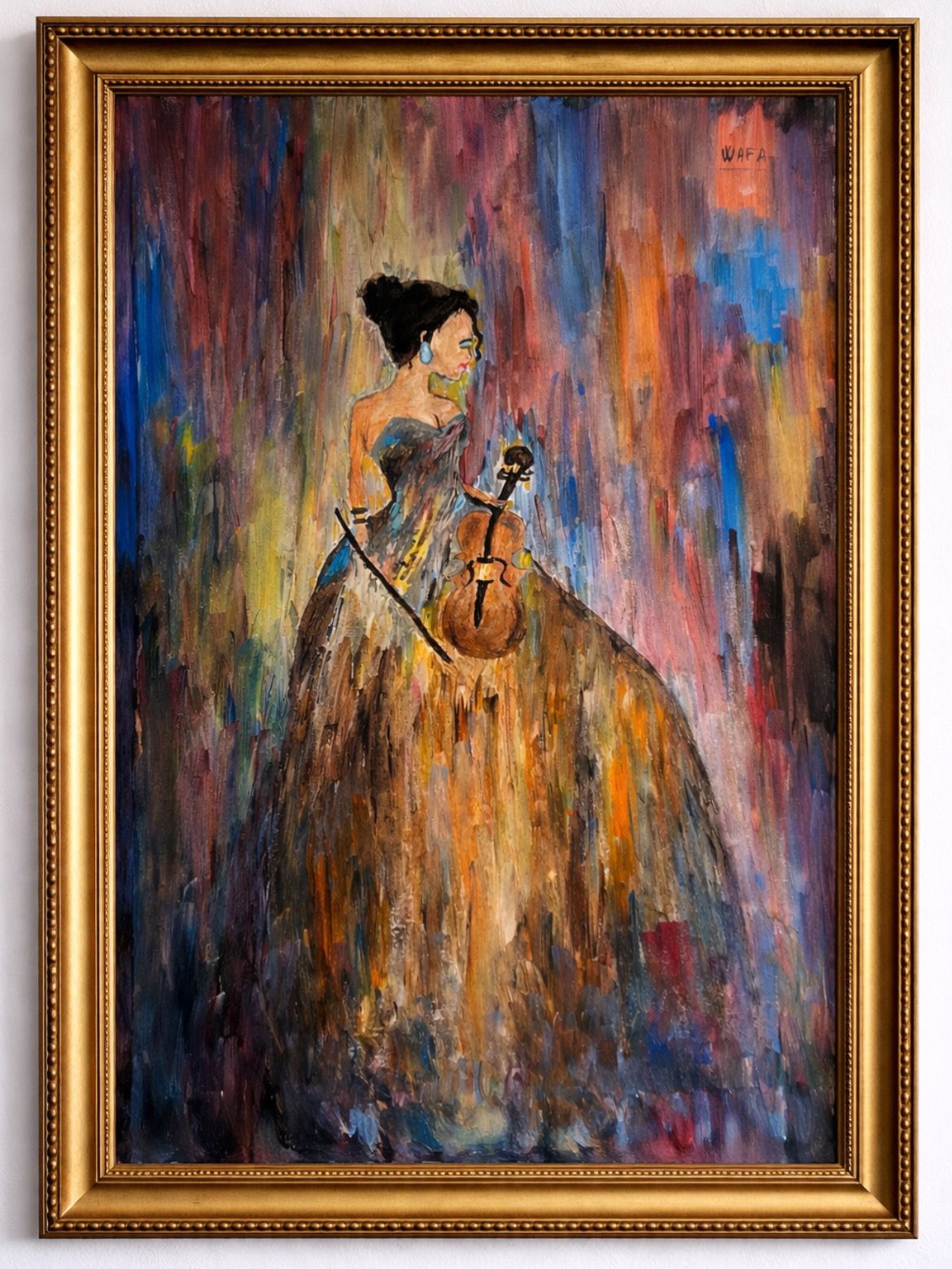 La mélodie des couleurs — Acrylique sur toile — œuvre de Wafa