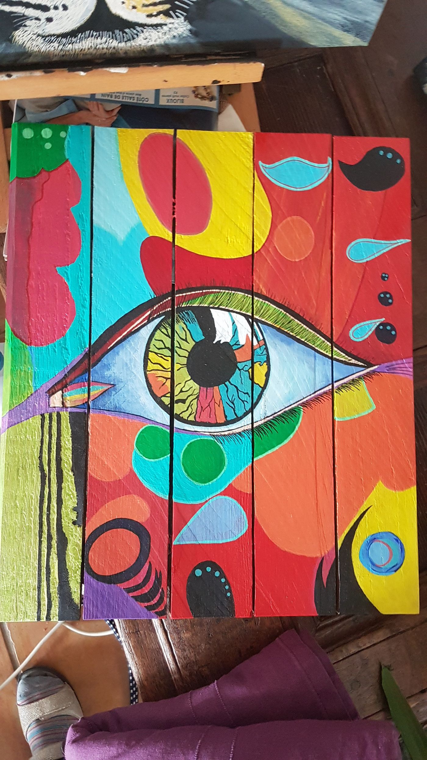 Œil pop — Acrylique — œuvre de Sandra Chevassus