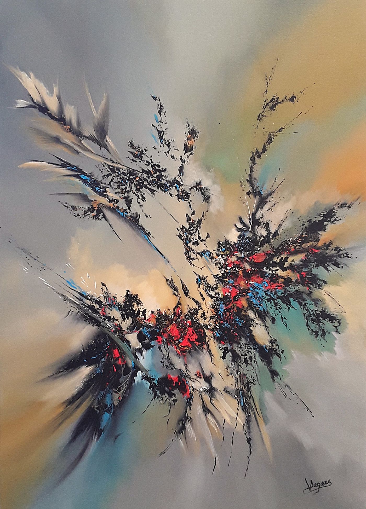 AMIN 50X70 — Acrylique sur toile, 2024 — œuvre de Virginie Segers