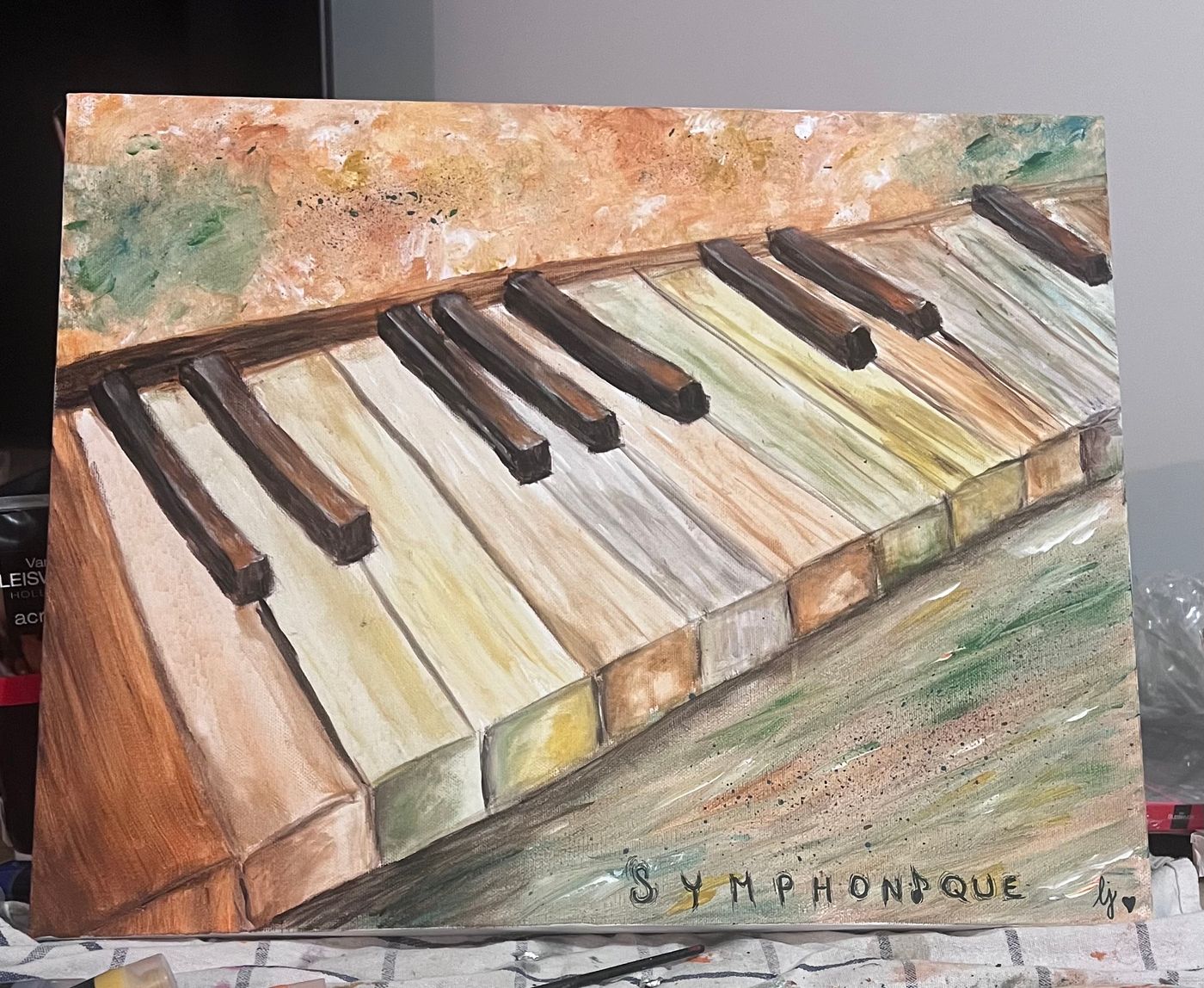 « Symphonique » — 40x50cm / Acrylique — œuvre de Louisejgn