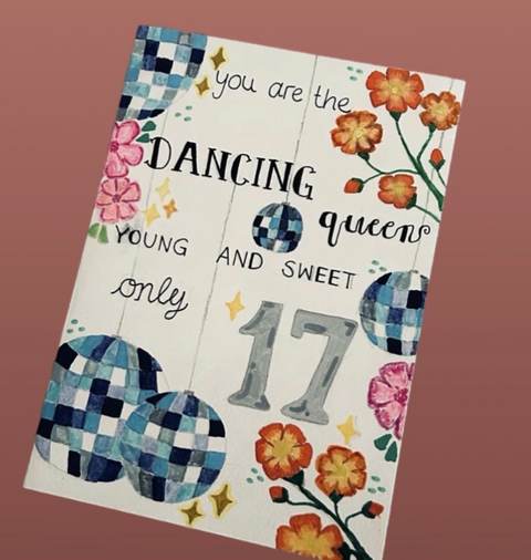 Carte d anniversaire ( la photo est un exemple) personnalisé. — Lola Petit