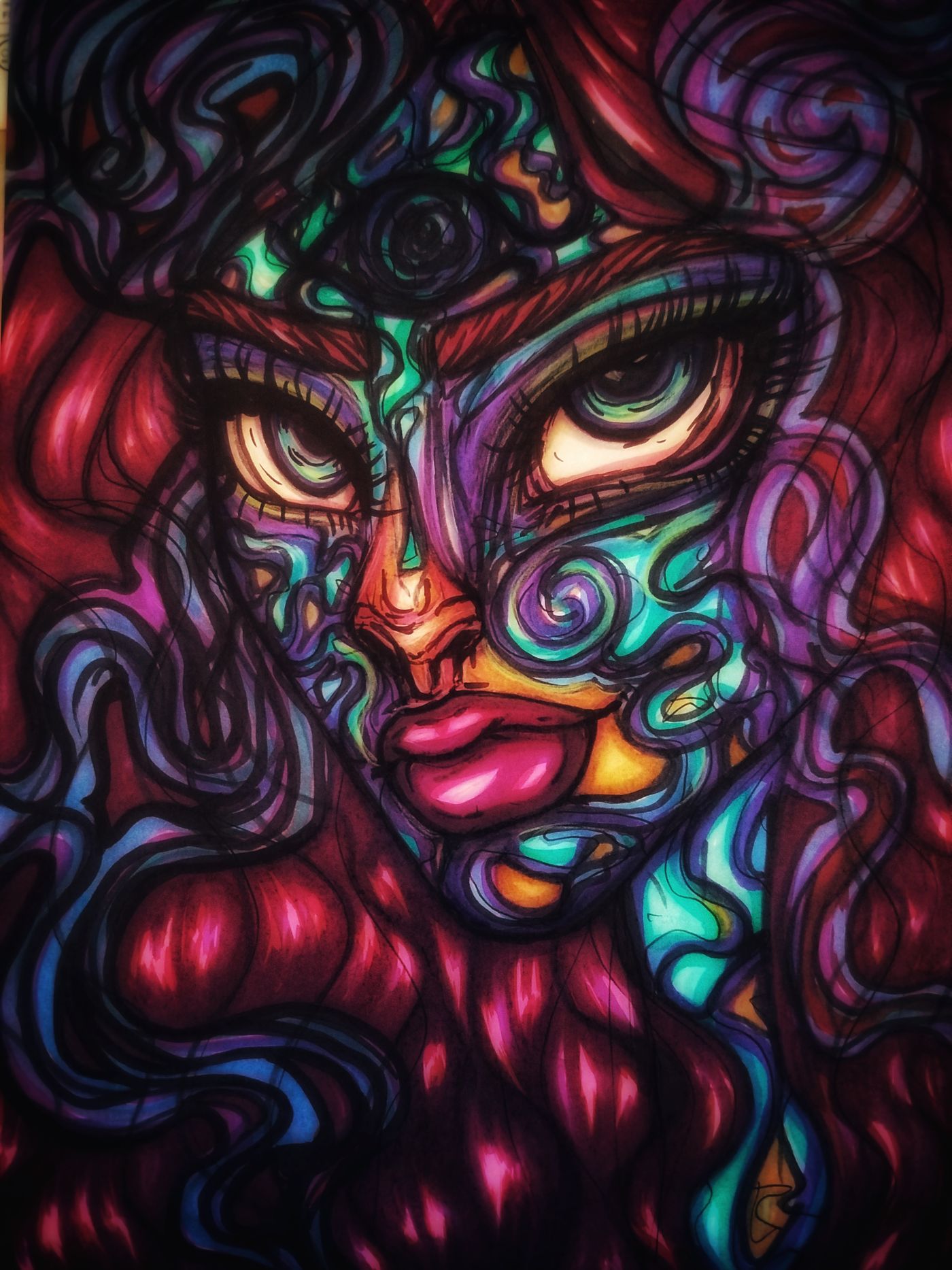 Fantasy girl — Feutre, 2025 — œuvre de Border-Arts