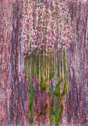 Hyacinth — Acrylique sur papier, 2026 — work by Maeve Kneafsey
