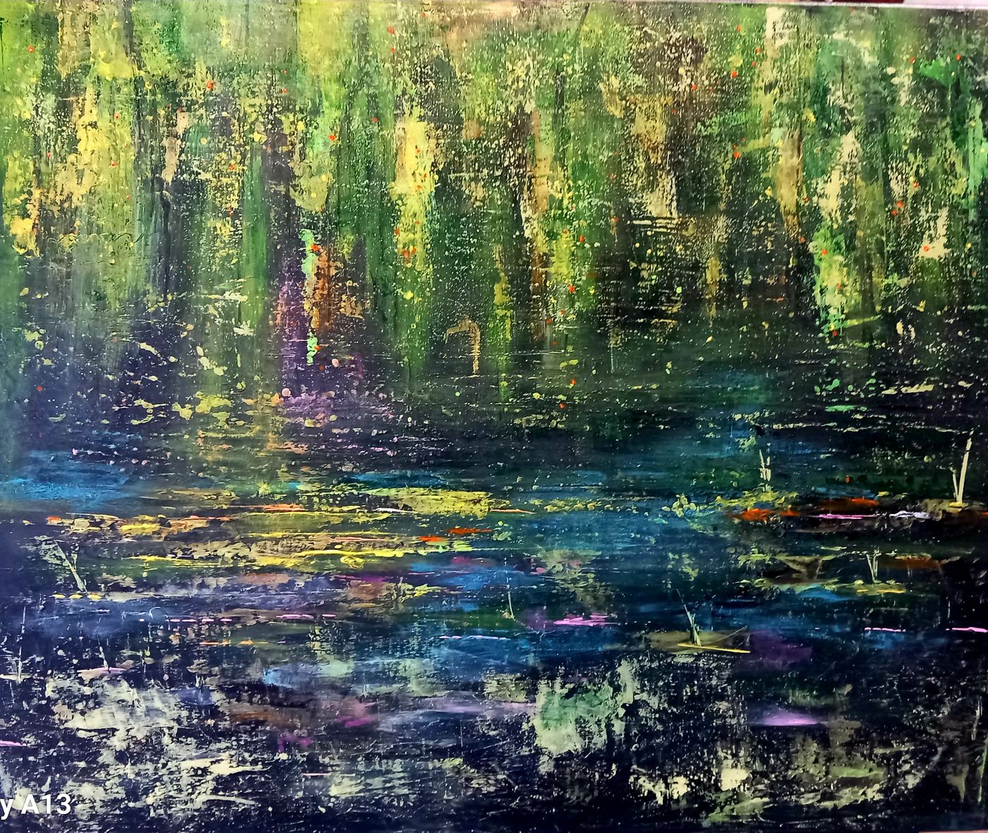 Point d eau 50/40 — Acrylique — œuvre de Enrique Malaver