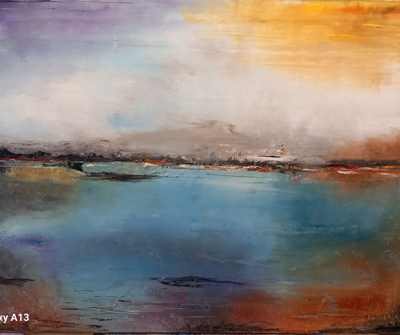 Étang du Mejean — Huile 100/80 — œuvre de Enrique Malaver