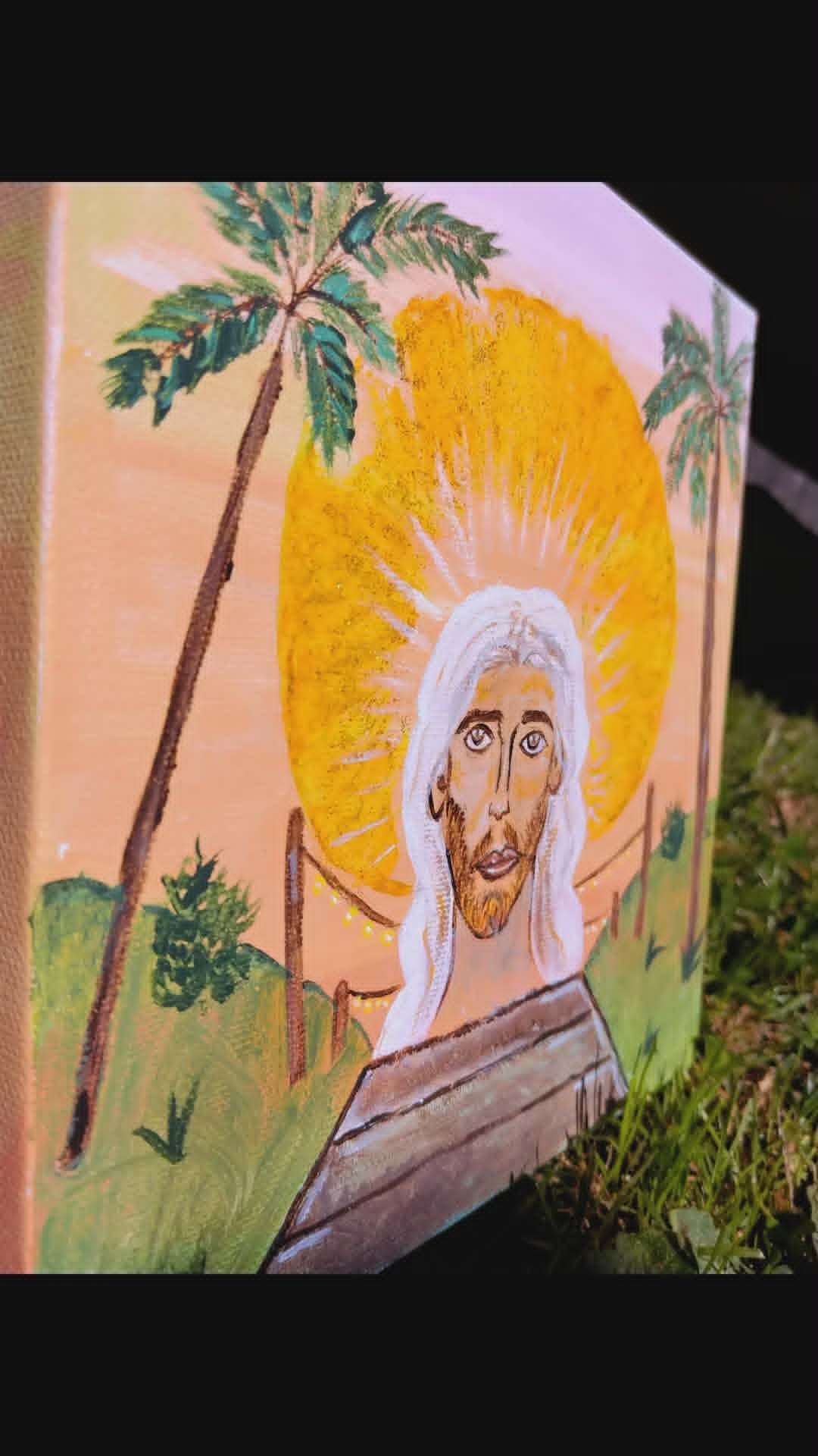 Apparition divine — Acrylique sur toile, 2026 — œuvre de Madiana CARRE