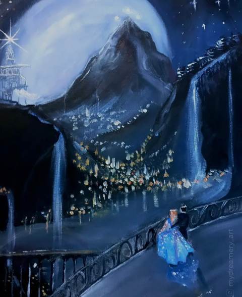 Peinture Velaris (vends uniquement des impressions sur toiles rigides) — Huile sur toile, 2024 — œuvre de Mydreamery