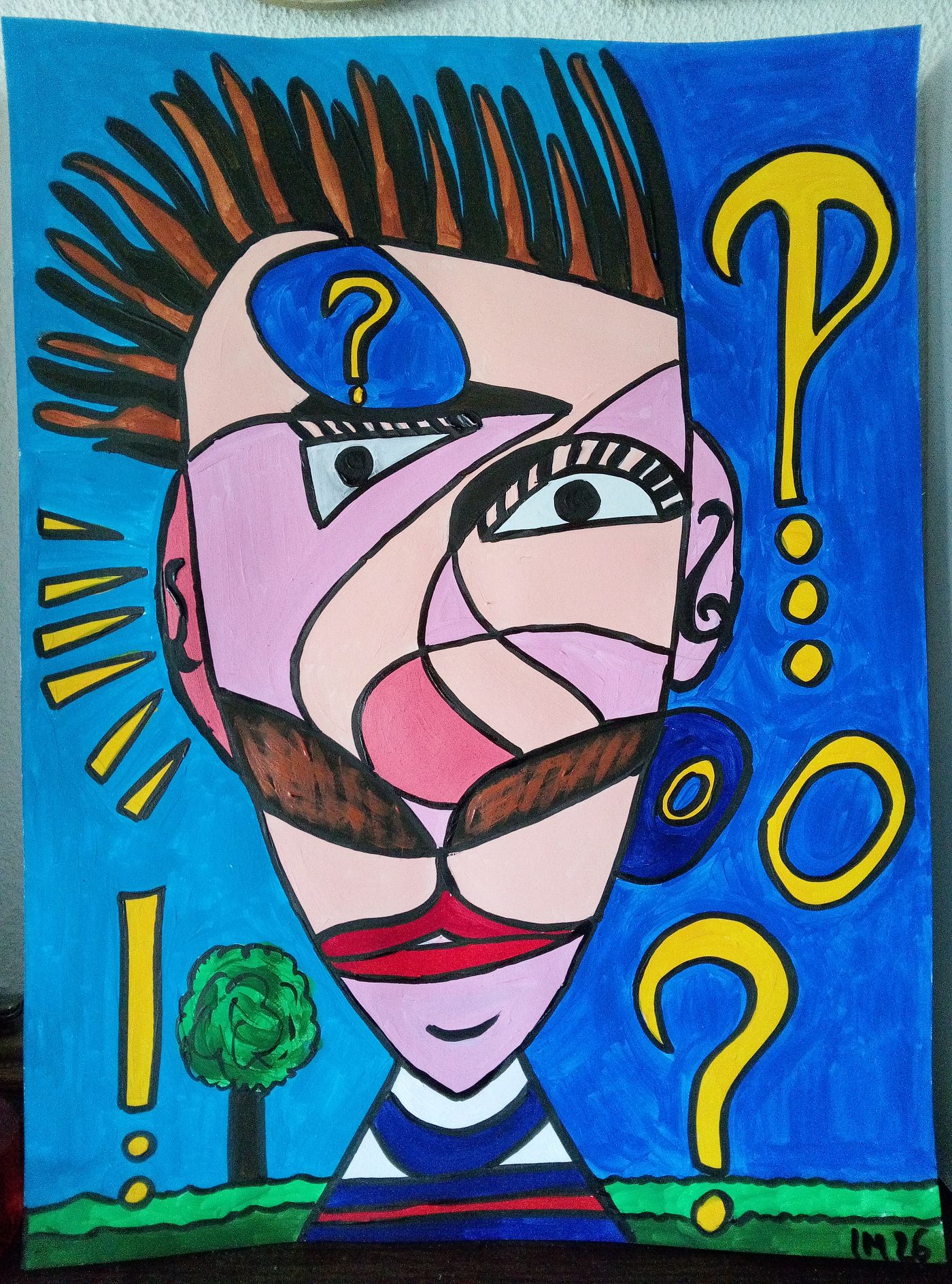 Policeman — Acrylique sur papier, 2026 — work by CubismishArt
