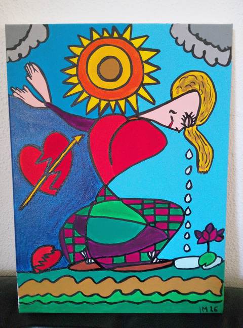 Coeur Brisé — Acrylique sur toile, 2026 — œuvre de CubismishArt, art Abstraction, Figuratif, Art contemporain