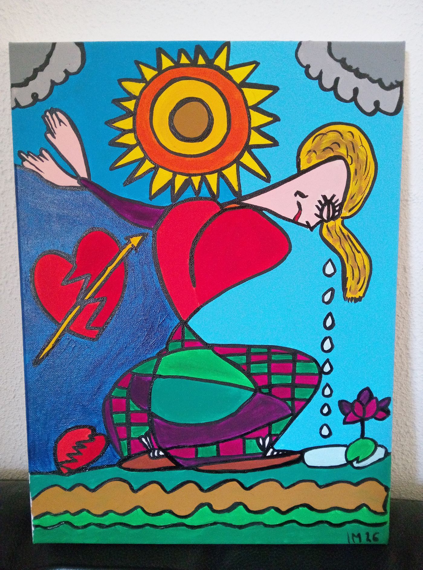 Coeur Brisé — Acrylique sur toile, 2026 — work by CubismishArt