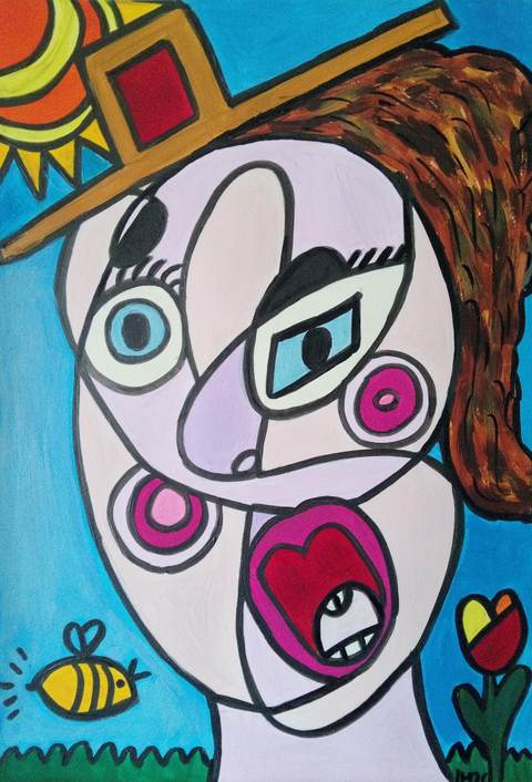 Méchante Abeille — CubismishArt