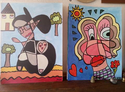 La Nonne et la Pin Up — CubismishArt