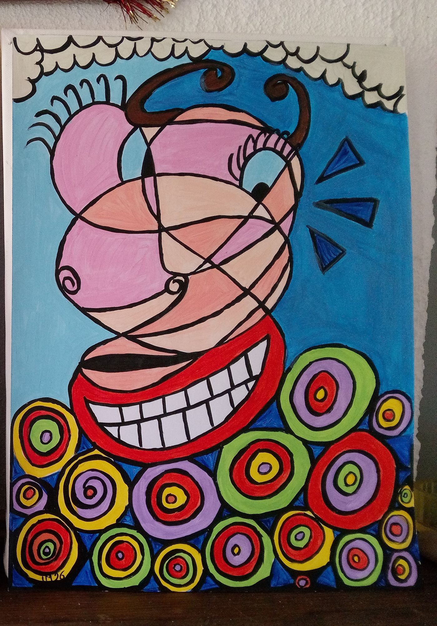 Smile — Acrylique sur papier, 2026 — work by CubismishArt