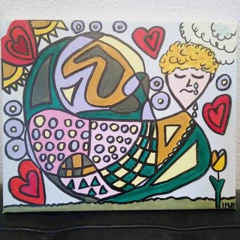 Escargot Triste — Acrylique sur toile, 2026 — œuvre de CubismishArt, art Abstraction, Figuratif, Art contemporain