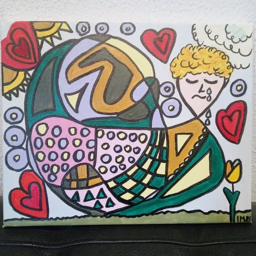 Escargot Triste — Acrylique sur toile, 2026 — work by CubismishArt