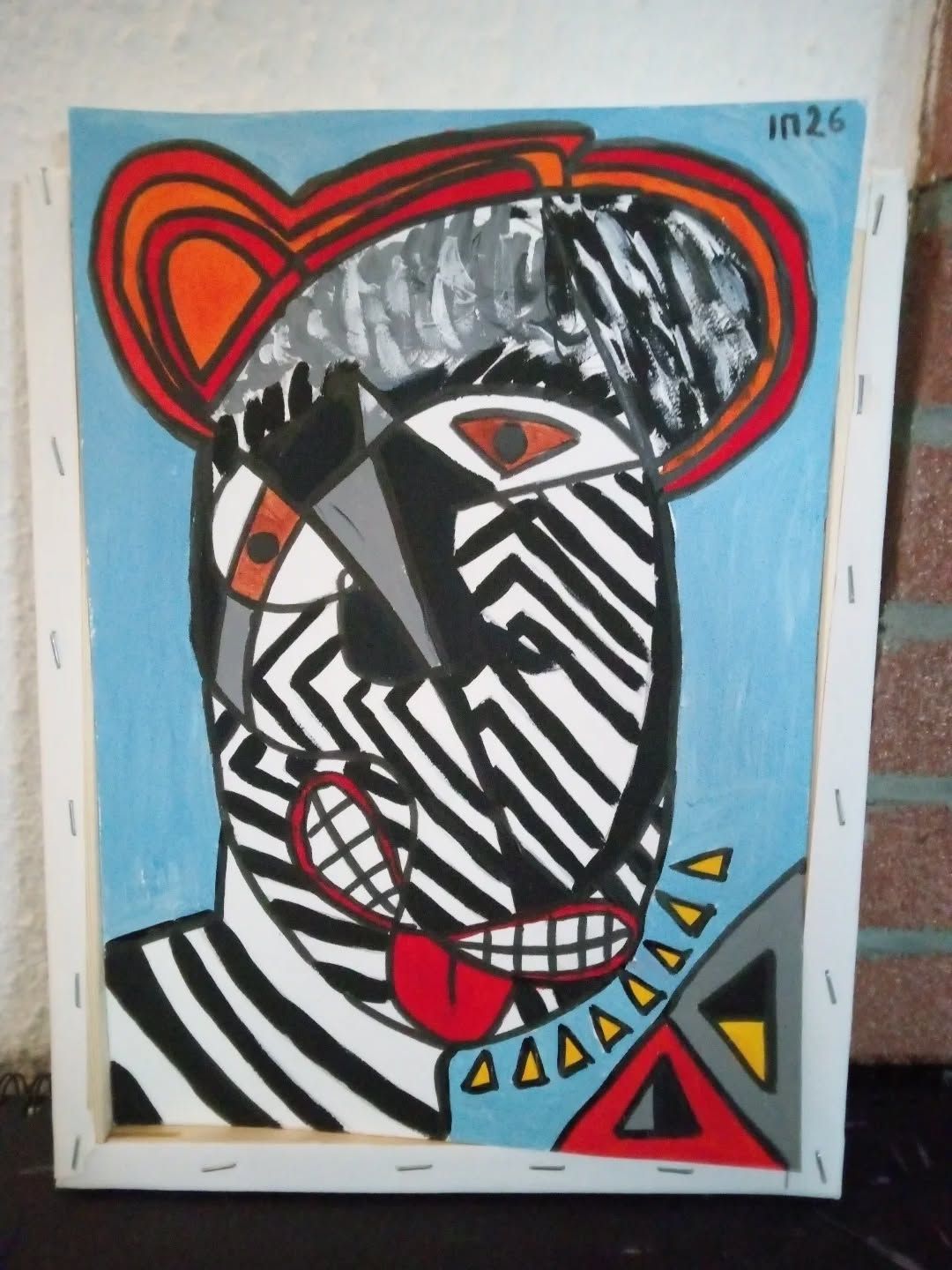 Zebra — Acrylique sur papier, 2026 — work by CubismishArt