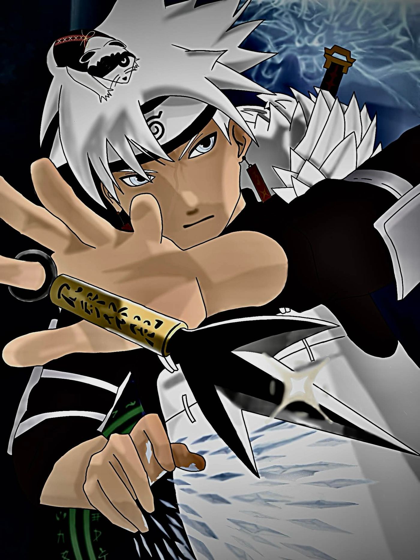 Tetsu l’Éclair Blanc. 🤍⚡️ — œuvre de Amayatis