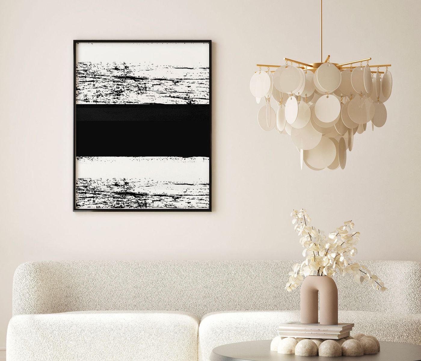 horizon — acrylique & encres- 50x65 — œuvre de Eric Lisbonis