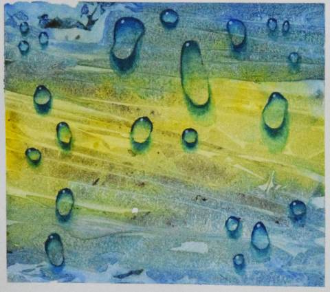 Traverse — Aquarelle, 2017 — œuvre de David DZAGNIDZE, art Figuration libre