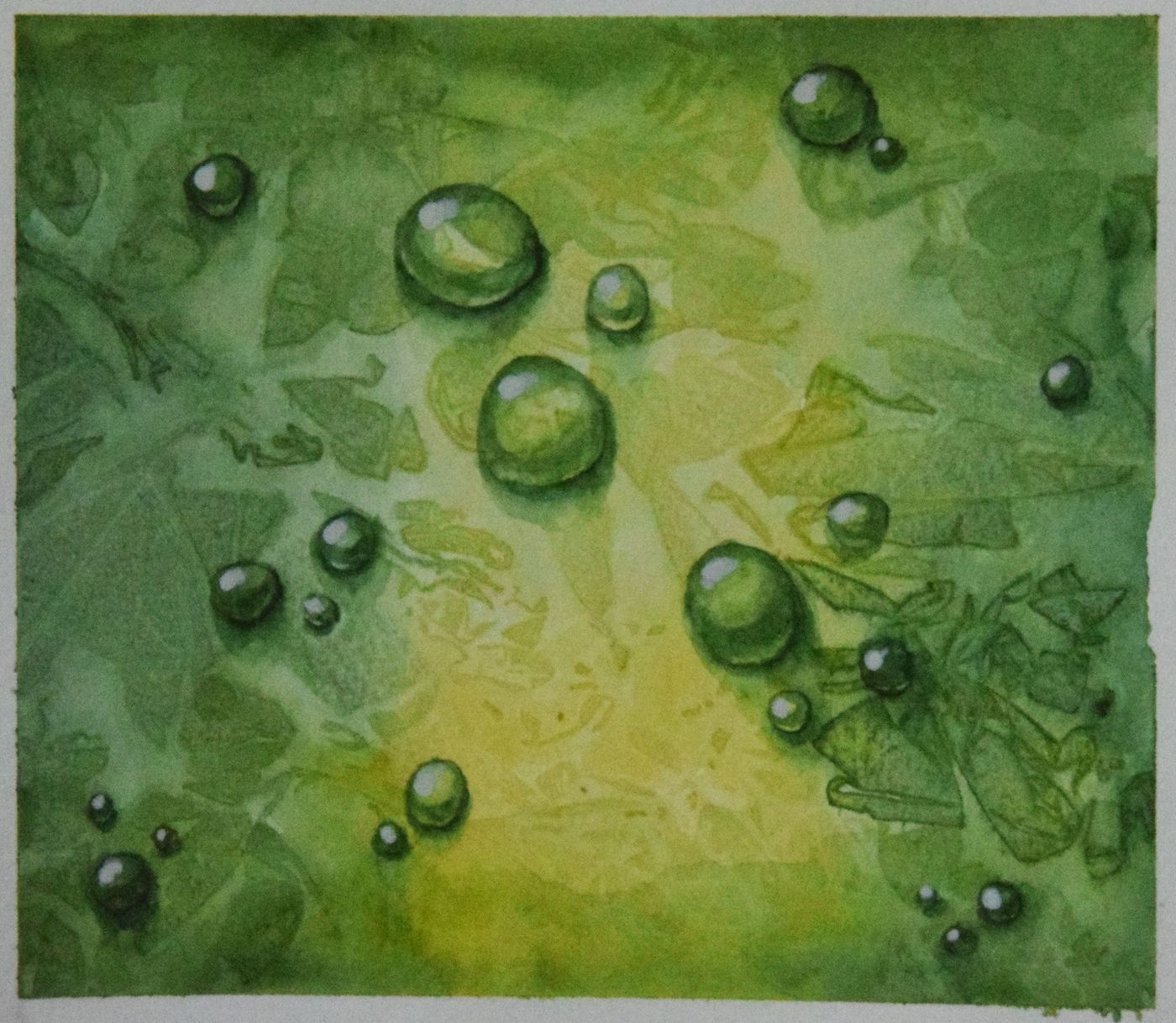 Germination — Aquarelle, 2017 — œuvre de David DZAGNIDZE