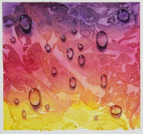 Cristallisation — Aquarelle, 2017 — œuvre de David DZAGNIDZE, art Figuration libre