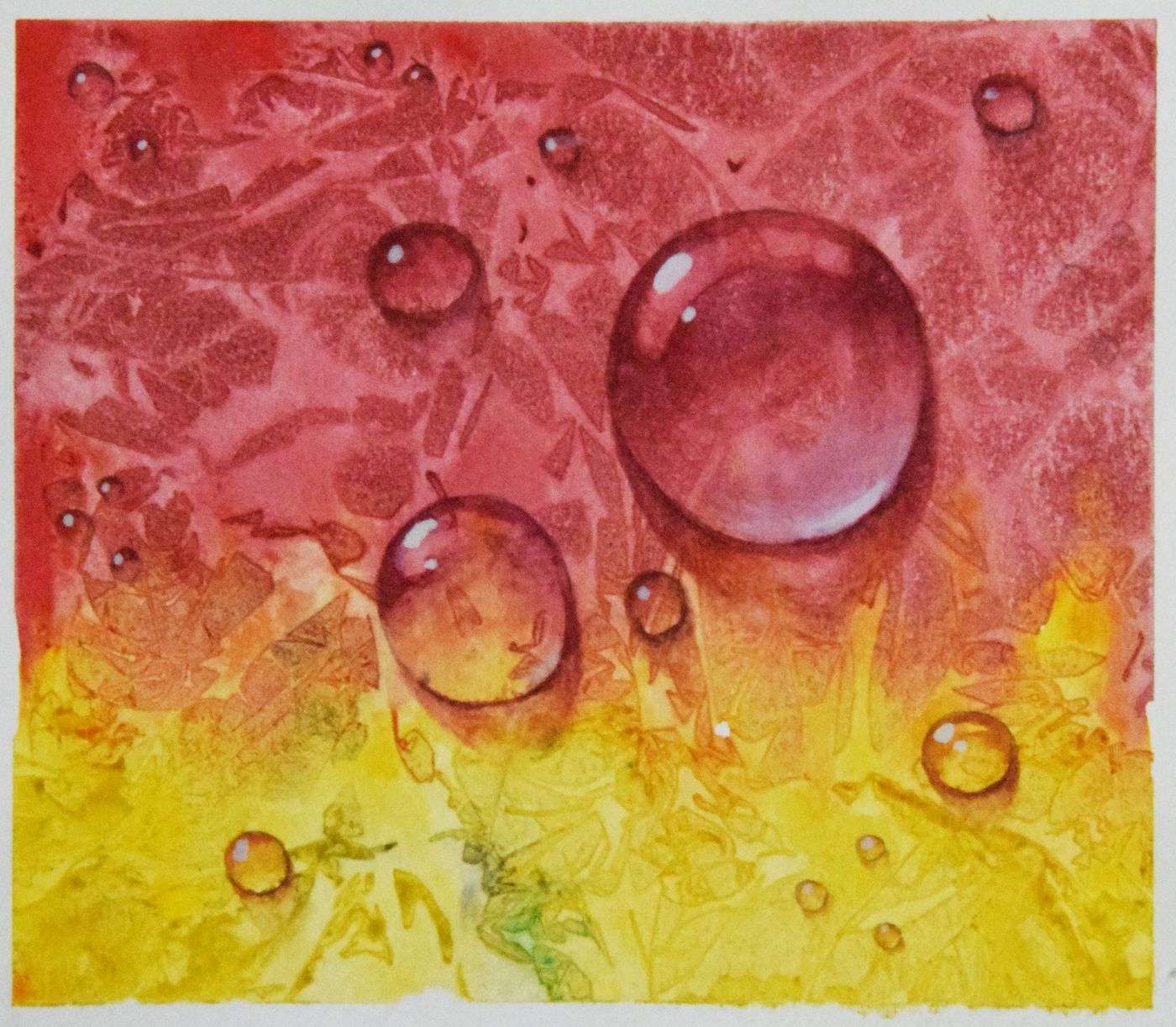 Incandescence — Aquarelle, 2017 — œuvre de David DZAGNIDZE